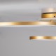 GloboStar® NEMESIS 61110 Φωτιστικό Οροφής Δαχτυλίδι-Κύκλος LED CCT 98W 11858lm 360° AC 220-240V - Εναλλαγή Φωτισμού μέσω Τηλεχειριστηρίου All In One Ψυχρό 6000k+Φυσικό 4500k+Θερμό 2700k Dimmable Φ25+35+45cm+BackLight - Χρυσό Βούρτσας - 3 Years Warranty