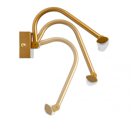 GloboStar® MIRA 60435 Μοντέρνο Φωτιστικό Τοίχου - Απλίκα Καθρέπτη Μπάνιου - Πίνακα LED 12W 1400lm 120° AC 220-240V IP44 Μ60 x Π20 x Υ13cm - Φυσικό Λευκό 4500K - Χάλκινο - 3 Years Warranty