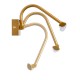 GloboStar® MIRA 60435 Μοντέρνο Φωτιστικό Τοίχου - Απλίκα Καθρέπτη Μπάνιου - Πίνακα LED 12W 1400lm 120° AC 220-240V IP44 Μ60 x Π20 x Υ13cm - Φυσικό Λευκό 4500K - Χάλκινο - 3 Years Warranty