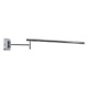 GloboStar® FRIDA 60458 Μοντέρνο Φωτιστικό Τοίχου - Απλίκα Καθρέπτη Μπάνιου - Πίνακα LED 12W 1400lm 120° AC 220-240V IP44 Μ51 x Π9 έως Π68(Ρυθμιζόμενο) x Υ10cm - Φυσικό Λευκό 4500K - Χρώμιο Νίκελ - 3 Years Warranty