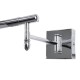 GloboStar® FRIDA 60458 Μοντέρνο Φωτιστικό Τοίχου - Απλίκα Καθρέπτη Μπάνιου - Πίνακα LED 12W 1400lm 120° AC 220-240V IP44 Μ51 x Π9 έως Π68(Ρυθμιζόμενο) x Υ10cm - Φυσικό Λευκό 4500K - Χρώμιο Νίκελ - 3 Years Warranty