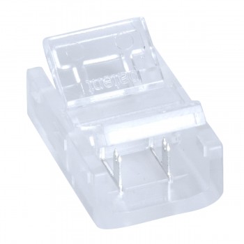 GloboStar® 70685 Ενωτικός Σύνδεσμος για Μονόχρωμη Ταινία LED 10mm 2 PIN σε Μονόχρωμη Ταινία LED 10mm 2 PIN Μ1.9 x Π1.3 x Υ0.7cm Διάφανο