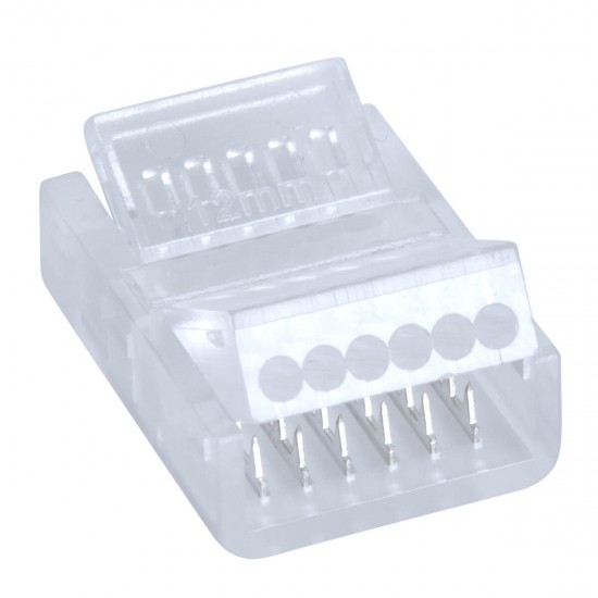 GloboStar® 70690 Ενωτικός Σύνδεσμος για Πολύχρωμη Ταινία LED RGB+CCT 12mm 6 PIN σε Καλώδιο Τροφοδοσίας Ατερμάτιστο 6 PIN Μ2.1 x Π1.6 x Υ0.7cm Διάφανο GloboStar® 70690 Ενωτικός Σύνδεσμος για Πολύχρωμη Ταινία LED RGB+CCT 12mm 6 PIN σε Καλώδιο Τροφοδοσίας Ατερμάτιστο 6 PIN Μ2.1 x Π1.6 x Υ0.7cm Διάφανο