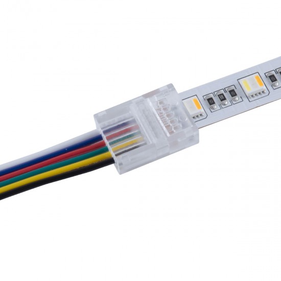 GloboStar® 70690 Ενωτικός Σύνδεσμος για Πολύχρωμη Ταινία LED RGB+CCT 12mm 6 PIN σε Καλώδιο Τροφοδοσίας Ατερμάτιστο 6 PIN Μ2.1 x Π1.6 x Υ0.7cm Διάφανο GloboStar® 70690 Ενωτικός Σύνδεσμος για Πολύχρωμη Ταινία LED RGB+CCT 12mm 6 PIN σε Καλώδιο Τροφοδοσίας Ατερμάτιστο 6 PIN Μ2.1 x Π1.6 x Υ0.7cm Διάφανο