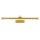 GloboStar® LAURA 60425 Μοντέρνο Φωτιστικό Τοίχου - Απλίκα Καθρέπτη Μπάνιου - Πίνακα LED 12W 1400lm 120° AC 220-240V IP44 Μ60 x Π27 x Υ13cm - Φυσικό Λευκό 4500K - Χρυσό - 3 Years Warranty