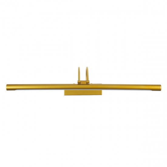 GloboStar® LAURA 60425 Μοντέρνο Φωτιστικό Τοίχου - Απλίκα Καθρέπτη Μπάνιου - Πίνακα LED 12W 1400lm 120° AC 220-240V IP44 Μ60 x Π27 x Υ13cm - Φυσικό Λευκό 4500K - Χρυσό - 3 Years Warranty