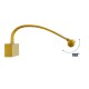 GloboStar® LAURA 60425 Μοντέρνο Φωτιστικό Τοίχου - Απλίκα Καθρέπτη Μπάνιου - Πίνακα LED 12W 1400lm 120° AC 220-240V IP44 Μ60 x Π27 x Υ13cm - Φυσικό Λευκό 4500K - Χρυσό - 3 Years Warranty