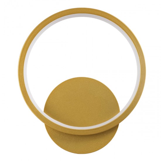 GloboStar® TED 61072 Φωτιστικό Τοίχου - Απλίκα Design LED CCT 9W 1080lm 300° AC 220-240V - Εναλλαγή Φωτισμού μέσω Διακόπτη On/Off All In One Ψυχρό 6000k+Φυσικό 4500k+Θερμό 2700k Μ20 x Π5.5 x Υ23cm - Χρυσό Βούρτσας