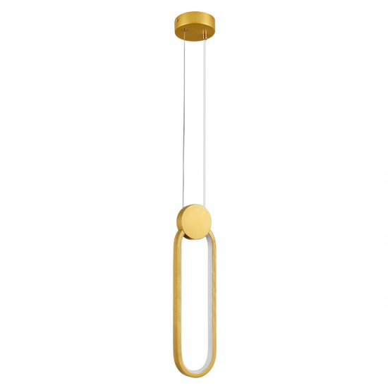 GloboStar® ILDI 61090 Κρεμαστό Φωτιστικό Οροφής Design LED CCT 12W 1440lm 300° AC 220-240V - Εναλλαγή Φωτισμού μέσω Διακόπτη On/Off All In One Ψυχρό 6000k+Φυσικό 4500k+Θερμό 2700k Μ10 x Π2.3 x Υ38cm - Χρυσό Βούρτσας GloboStar® ILDI 61090 Κρεμαστό Φωτιστικό Οροφής Design LED CCT 12W 1440lm 300° AC 220-240V - Εναλλαγή Φωτισμού μέσω Διακόπτη On/Off All In One Ψυχρό 6000k+Φυσικό 4500k+Θερμό 2700k Μ10 x Π2.3 x Υ38cm - Χρυσό Βούρτσας