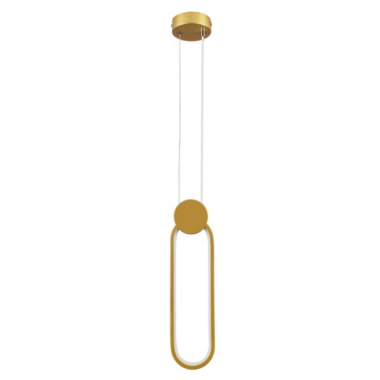 GloboStar® ILDI 61090 Κρεμαστό Φωτιστικό Οροφής Design LED CCT 12W 1440lm 300° AC 220-240V - Εναλλαγή Φωτισμού μέσω Διακόπτη On/Off All In One Ψυχρό 6000k+Φυσικό 4500k+Θερμό 2700k Μ10 x Π2.3 x Υ38cm - Χρυσό Βούρτσας GloboStar® ILDI 61090 Κρεμαστό Φωτιστικό Οροφής Design LED CCT 12W 1440lm 300° AC 220-240V - Εναλλαγή Φωτισμού μέσω Διακόπτη On/Off All In One Ψυχρό 6000k+Φυσικό 4500k+Θερμό 2700k Μ10 x Π2.3 x Υ38cm - Χρυσό Βούρτσας