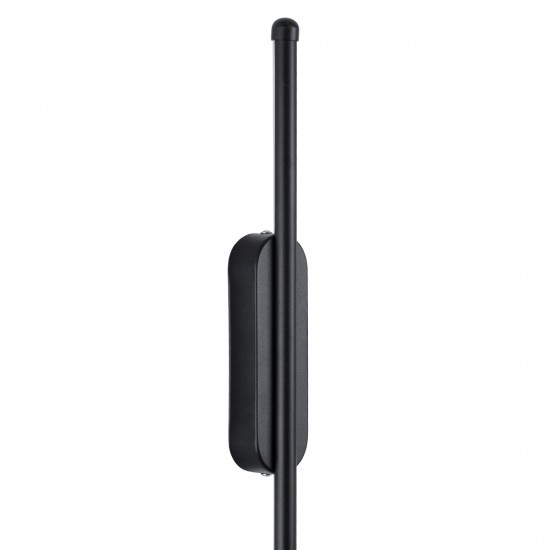 GloboStar® HARLEM 61335 Φωτιστικό Τοίχου - Απλίκα Design LED CCT 18W 2160lm 120° AC 220-240V - Εναλλαγή Φωτισμού μέσω Διακόπτη On/Off All In One Ψυχρό 6000k+Φυσικό 4500k+Θερμό 2700k Μ5 x Π4 x Υ120cm - Μαύρο - 3 Years Warranty