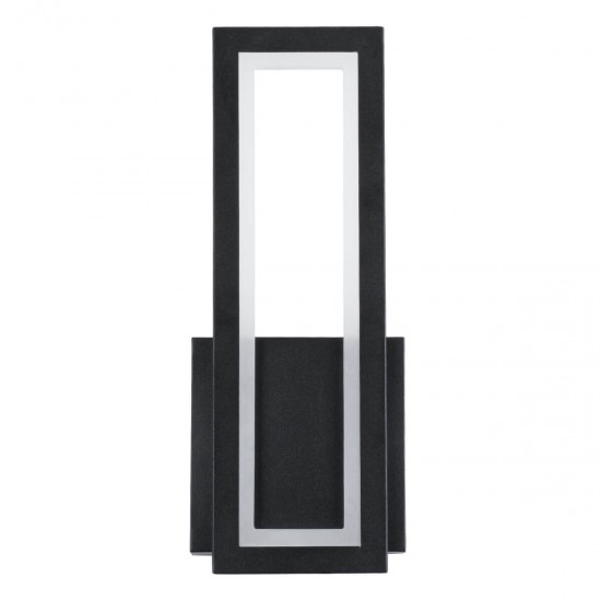 GloboStar® TIARA 61327 Φωτιστικό Τοίχου - Απλίκα Design LED CCT 12W 1440lm 360° AC 220-240V - Εναλλαγή Φωτισμού μέσω Διακόπτη On/Off All In One Ψυχρό 6000k+Φυσικό 4500k+Θερμό 2700k Μ12.5 x Π4 x Υ32cm - Μαύρο - 3 Years Warranty