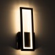 GloboStar® TIARA 61327 Φωτιστικό Τοίχου - Απλίκα Design LED CCT 12W 1440lm 360° AC 220-240V - Εναλλαγή Φωτισμού μέσω Διακόπτη On/Off All In One Ψυχρό 6000k+Φυσικό 4500k+Θερμό 2700k Μ12.5 x Π4 x Υ32cm - Μαύρο - 3 Years Warranty