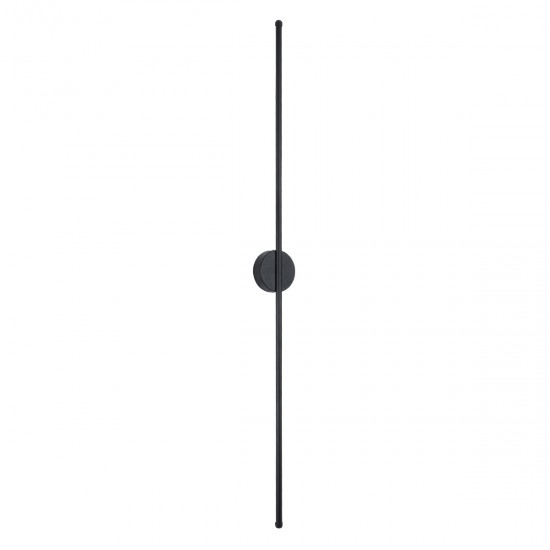 GloboStar® DIADEM 61333 Φωτιστικό Τοίχου - Απλίκα Design LED CCT 18W 2160lm 120° AC 220-240V - Εναλλαγή Φωτισμού μέσω Διακόπτη On/Off All In One Ψυχρό 6000k+Φυσικό 4500k+Θερμό 2700k Μ10 x Π4 x Υ120cm - Μαύρο - 3 Years Warranty