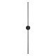 GloboStar® DIADEM 61333 Φωτιστικό Τοίχου - Απλίκα Design LED CCT 18W 2160lm 120° AC 220-240V - Εναλλαγή Φωτισμού μέσω Διακόπτη On/Off All In One Ψυχρό 6000k+Φυσικό 4500k+Θερμό 2700k Μ10 x Π4 x Υ120cm - Μαύρο - 3 Years Warranty