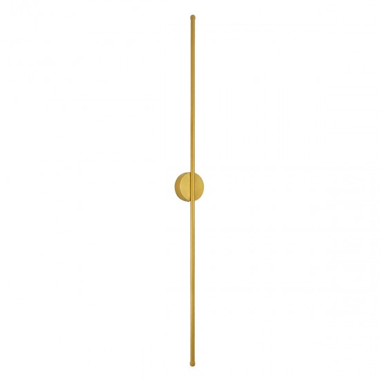 GloboStar® DIADEM 61334 Φωτιστικό Τοίχου - Απλίκα Design LED CCT 18W 2160lm 120° AC 220-240V - Εναλλαγή Φωτισμού μέσω Διακόπτη On/Off All In One Ψυχρό 6000k+Φυσικό 4500k+Θερμό 2700k Μ10 x Π4 x Υ120cm - Χρυσό - 3 Years Warranty