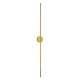GloboStar® DIADEM 61334 Φωτιστικό Τοίχου - Απλίκα Design LED CCT 18W 2160lm 120° AC 220-240V - Εναλλαγή Φωτισμού μέσω Διακόπτη On/Off All In One Ψυχρό 6000k+Φυσικό 4500k+Θερμό 2700k Μ10 x Π4 x Υ120cm - Χρυσό - 3 Years Warranty