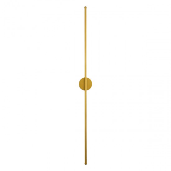 GloboStar® DIADEM 61334 Φωτιστικό Τοίχου - Απλίκα Design LED CCT 18W 2160lm 120° AC 220-240V - Εναλλαγή Φωτισμού μέσω Διακόπτη On/Off All In One Ψυχρό 6000k+Φυσικό 4500k+Θερμό 2700k Μ10 x Π4 x Υ120cm - Χρυσό - 3 Years Warranty