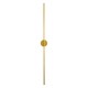 GloboStar® DIADEM 61334 Φωτιστικό Τοίχου - Απλίκα Design LED CCT 18W 2160lm 120° AC 220-240V - Εναλλαγή Φωτισμού μέσω Διακόπτη On/Off All In One Ψυχρό 6000k+Φυσικό 4500k+Θερμό 2700k Μ10 x Π4 x Υ120cm - Χρυσό - 3 Years Warranty
