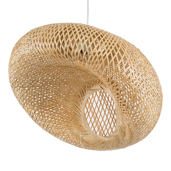 GloboStar® CARIBBEAN 01723 Vintage Κρεμαστό Φωτιστικό Οροφής Μονόφωτο 1 x E27 Μπεζ Ξύλινο Μπαμπού Φ45 x Y24cm GloboStar® CARIBBEAN 01723 Vintage Κρεμαστό Φωτιστικό Οροφής Μονόφωτο 1 x E27 Μπεζ Ξύλινο Μπαμπού Φ45 x Y24cm