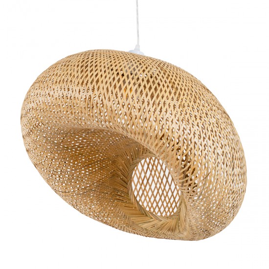 GloboStar® CARIBBEAN 01724 Vintage Κρεμαστό Φωτιστικό Οροφής Μονόφωτο 1 x E27 Μπεζ Ξύλινο Μπαμπού Φ60 x Y38cm GloboStar® CARIBBEAN 01724 Vintage Κρεμαστό Φωτιστικό Οροφής Μονόφωτο 1 x E27 Μπεζ Ξύλινο Μπαμπού Φ60 x Y38cm