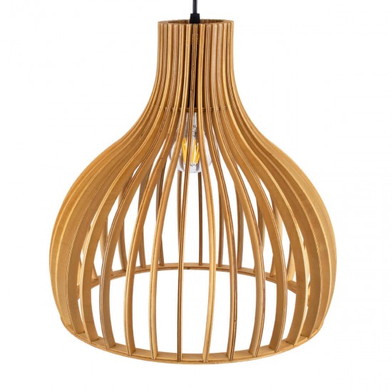 GloboStar® SCANDINAVIA 01697 Μοντέρνο Κρεμαστό Φωτιστικό Οροφής Μονόφωτο 1 x E27 Μπεζ Ξύλινο Πλέγμα Φ35 x Υ35cm GloboStar® SCANDINAVIA 01697 Μοντέρνο Κρεμαστό Φωτιστικό Οροφής Μονόφωτο 1 x E27 Μπεζ Ξύλινο Πλέγμα Φ35 x Υ35cm