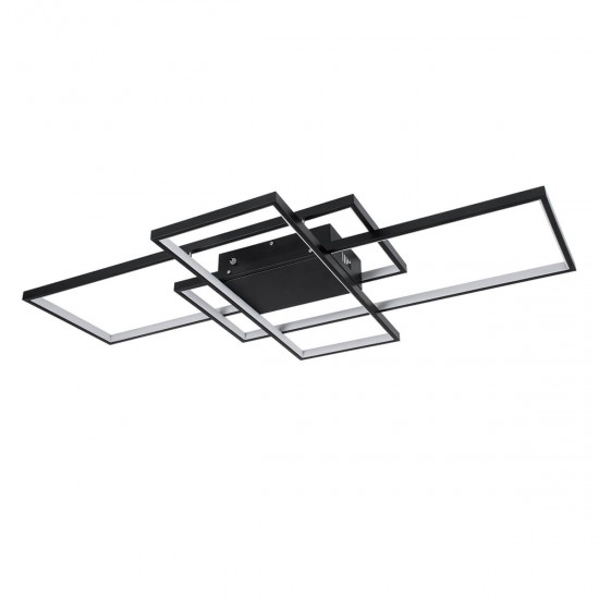 GloboStar® QUADRA 61388 Φωτιστικό Οροφής Design LED CCT 120W 14400lm 120° AC 220-240V - Εναλλαγή Φωτισμού μέσω Τηλεχειριστηρίου All In One Ψυχρό 6000k+Φυσικό 4500k+Θερμό 2700k Dimmable Μ105 x Π60 x Υ19cm - Μαύρο - 3 Years Warranty GloboStar® QUADRA 61388 Φωτιστικό Οροφής Design LED CCT 120W 14400lm 120° AC 220-240V - Εναλλαγή Φωτισμού μέσω Τηλεχειριστηρίου All In One Ψυχρό 6000k+Φυσικό 4500k+Θερμό 2700k Dimmable Μ105 x Π60 x Υ19cm - Μαύρο - 3 Years Warranty