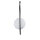 GloboStar® HAMBURG 00589 Μοντέρνο Κρεμαστό Φωτιστικό Οροφής Μονόφωτο 1 x G9 Μαύρο Μεταλλικό Γυάλινο Μπάλα Μ20 x Π15 x Υ40cm