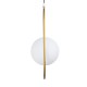 GloboStar® HAMBURG 00592 Μοντέρνο Κρεμαστό Φωτιστικό Οροφής Μονόφωτο 1 x G9 Χρυσό Μεταλλικό Γυάλινο Μπάλα Μ25 x Π20 x Υ50cm GloboStar® HAMBURG 00592 Μοντέρνο Κρεμαστό Φωτιστικό Οροφής Μονόφωτο 1 x G9 Χρυσό Μεταλλικό Γυάλινο Μπάλα Μ25 x Π20 x Υ50cm