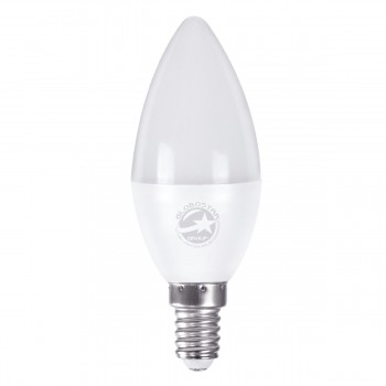 GloboStar® 60005 Λάμπα LED E14 C37 Κεράκι 6W 564lm 260° AC 220-240V IP20 Φ3.7 x Υ10cm Θερμό Λευκό 2700K - 3 Years Warranty