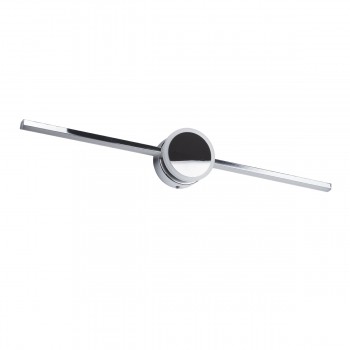 GloboStar® OPAL 60455 Μοντέρνο Φωτιστικό Τοίχου - Απλίκα Καθρέπτη Μπάνιου - Πίνακα LED 14W 1600lm 180° AC 220-240V IP44 Μ60 x Π6 x Υ10cm - Φυσικό Λευκό 4500K - Χρώμιο Νίκελ - 3 Years Warranty
