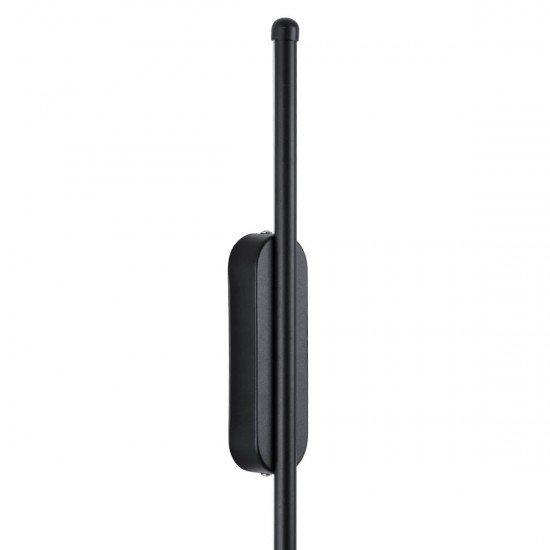 GloboStar® HARLEM 61331 Φωτιστικό Τοίχου - Απλίκα Design LED CCT 9W 1080lm 120° AC 220-240V - Εναλλαγή Φωτισμού μέσω Διακόπτη On/Off All In One Ψυχρό 6000k+Φυσικό 4500k+Θερμό 2700k Μ5 x Π4 x Υ60cm - Μαύρο - 3 Years Warranty