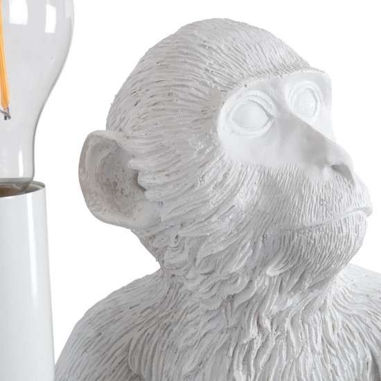 GloboStar® APES 01808 Μοντέρνο Φωτιστικό Πορτατίφ Λαμπατέρ Μονόφωτο 1 x E27 Λευκό Φιγούρα L30 x W27 x H30cm GloboStar® APES 01808 Μοντέρνο Φωτιστικό Πορτατίφ Λαμπατέρ Μονόφωτο 1 x E27 Λευκό Φιγούρα L30 x W27 x H30cm