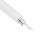 GloboStar® 70853-3M Κρεμαστό Προφίλ Αλουμινίου Ανοδιωμένο με Στρόγγυλο Λευκό Οπάλ Κάλυμμα για έως 2 Σειρές Ταινίας LED Πατητό - Press On 3 Μέτρα