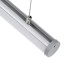 GloboStar® 70853-3M Κρεμαστό Προφίλ Αλουμινίου Ανοδιωμένο με Στρόγγυλο Λευκό Οπάλ Κάλυμμα για έως 2 Σειρές Ταινίας LED Πατητό - Press On 3 Μέτρα
