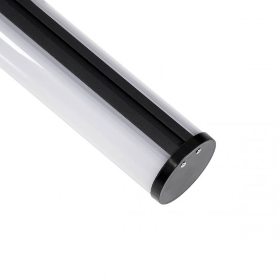 GloboStar® 70856-3M Κρεμαστό Προφίλ Αλουμινίου Μαύρο με Στρόγγυλο Λευκό Οπάλ Κάλυμμα για έως 3 Σειρές Ταινίας LED Πατητό - Press On 3 Μέτρα GloboStar® 70856-3M Κρεμαστό Προφίλ Αλουμινίου Μαύρο με Στρόγγυλο Λευκό Οπάλ Κάλυμμα για έως 3 Σειρές Ταινίας LED Πατητό - Press On 3 Μέτρα