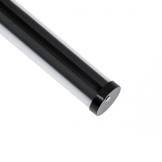 GloboStar® 70854-3M Κρεμαστό Προφίλ Αλουμινίου Μαύρο με Στρόγγυλο Λευκό Οπάλ Κάλυμμα για έως 2 Σειρές Ταινίας LED Πατητό - Press On 3 Μέτρα GloboStar® 70854-3M Κρεμαστό Προφίλ Αλουμινίου Μαύρο με Στρόγγυλο Λευκό Οπάλ Κάλυμμα για έως 2 Σειρές Ταινίας LED Πατητό - Press On 3 Μέτρα