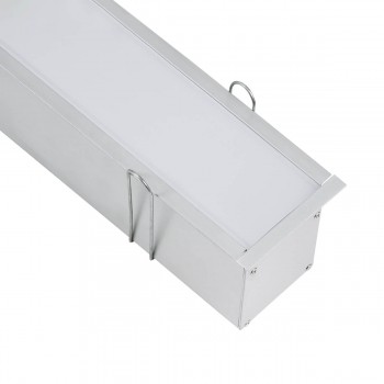 GloboStar® 70829-3M AVATAR Linear Γραμμικό Αρχιτεκτονικό Χωνευτό Προφίλ Αλουμινίου Ανοδιωμένο με Λευκό Οπάλ Κάλυμμα για 4 Σειρές Ταινίας LED Πατητό - Press On 3 Μέτρα