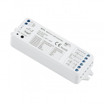 GloboStar® 73010 Ασύρματος WiFi LED RGBW+WW+CCT Controller IOS/Android 5in1 2.4Ghz DC 12-24V Max 180W