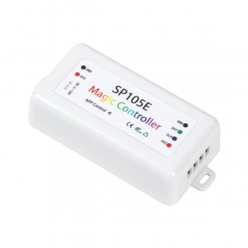GloboStar® 70039 Ασύρματος WiFi LED RGBW Dream-Color Magic Digital Controller IOS/Android Bluetooth για LED Digital RGBW Προϊόντα DC 5-24V Max 2048 IC