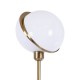 GloboStar® HUDSON 00500 Μοντέρνο Φωτιστικό Δαπέδου Μονόφωτο 1 x E27 Χρυσό Μεταλλικό Μπάλα Λευκό με Χρυσό D20 x H177cm