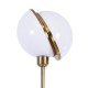 GloboStar® HUDSON 00500 Μοντέρνο Φωτιστικό Δαπέδου Μονόφωτο 1 x E27 Χρυσό Μεταλλικό Μπάλα Λευκό με Χρυσό D20 x H177cm