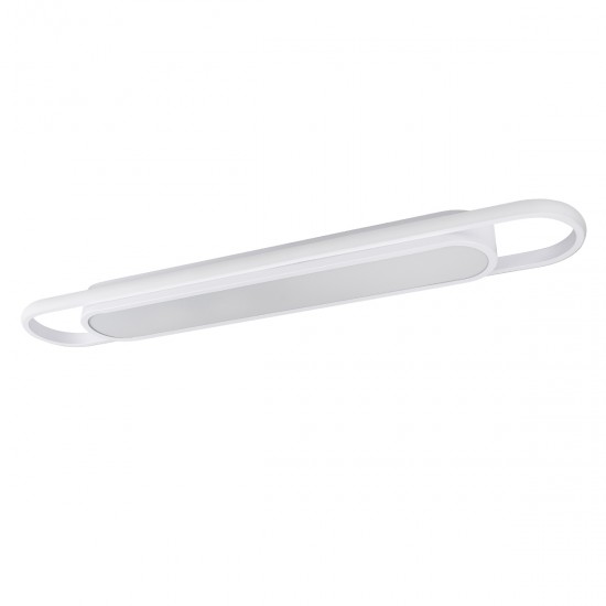 GloboStar® IGOR 61219 Φωτιστικό Οροφής Linear Design LED CCT 48W 5760lm 210° AC 220-240V - Εναλλαγή Φωτισμού μέσω Διακόπτη On/Off All In One Ψυχρό 6000k+Φυσικό 4500k+Θερμό 2700k Μ81 x Π13 x Υ4.5cm - Λευκό - 3 Years Warranty