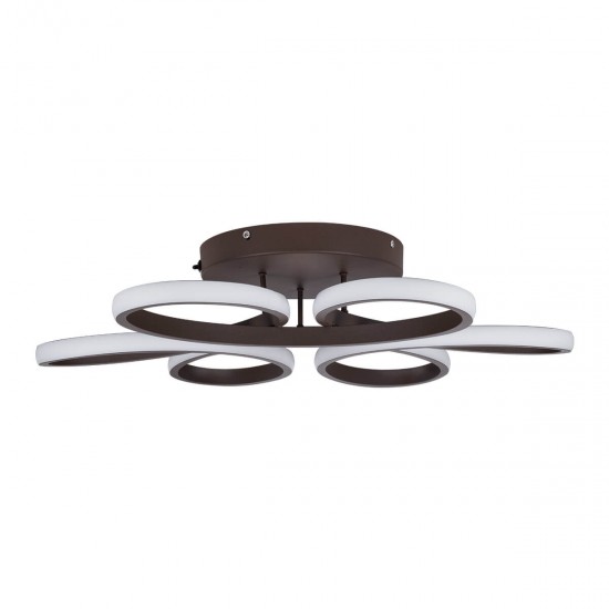 GloboStar® MARGARET 61402 Φωτιστικό Οροφής Design LED CCT 54W 6210lm 360° AC 220-240V - Εναλλαγή Φωτισμού μέσω Τηλεχειριστηρίου All In One Ψυχρό 6000k+Φυσικό 4500k+Θερμό 2700k Dimmable Φ57 x Υ12cm - Καφέ - 3 Years Warranty GloboStar® MARGARET 61402 Φωτιστικό Οροφής Design LED CCT 54W 6210lm 360° AC 220-240V - Εναλλαγή Φωτισμού μέσω Τηλεχειριστηρίου All In One Ψυχρό 6000k+Φυσικό 4500k+Θερμό 2700k Dimmable Φ57 x Υ12cm - Καφέ - 3 Years Warranty