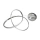 GloboStar® DEXTER 60498 Κρεμαστό Φωτιστικό Οροφής Design LED CCT 72W 8064lm 300° AC 220-240V - Εναλλαγή Φωτισμού μέσω Τηλεχειριστηρίου All In One Ψυχρό 6000k+Φυσικό 4500k+Θερμό 2700k Dimmable Φ56cm - Νίκελ Ασημί Βούρτσας - 3 Years Warranty