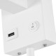 GloboStar® ROULETTE-S 61383 Μοντέρνο Φωτιστικό Τοίχου - Απλίκα Ξενοδοχείου Bed Side LED 3W 360lm & 1 x E27 36° & 360° AC 220-240V - Reading Up/Down Light - Φορτιστής USB 3A - Μ17 x Π20 x Υ37cm - Φυσικό Λευκό 4500K - Λευκό με Μπεζ Καπέλο - Σετ 2 Τε GloboStar® ROULETTE-S 61383 Μοντέρνο Φωτιστικό Τοίχου - Απλίκα Ξενοδοχείου Bed Side LED 3W 360lm & 1 x E27 36° & 360° AC 220-240V - Reading Up/Down Light - Φορτιστής USB 3A - Μ17 x Π20 x Υ37cm - Φυσικό Λευκό 4500K - Λευκό με Μπεζ Καπέλο - Σετ 2 Τε