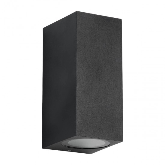 GloboStar® BURANO 60616 Φωτιστικό Τοίχου - Απλίκα Αρχιτεκτονικού Φωτισμού Εξωτερικού Χώρου Up & Down Αλουμινίου με Ντουί 2 x GU10 AC 220-240V Αδιάβροχο IP65 L15 x W8 x H6.8cm - Μαύρο - 5 Years Warranty GloboStar® BURANO 60616 Φωτιστικό Τοίχου - Απλίκα Αρχιτεκτονικού Φωτισμού Εξωτερικού Χώρου Up & Down Αλουμινίου με Ντουί 2 x GU10 AC 220-240V Αδιάβροχο IP65 L15 x W8 x H6.8cm - Μαύρο - 5 Years Warranty