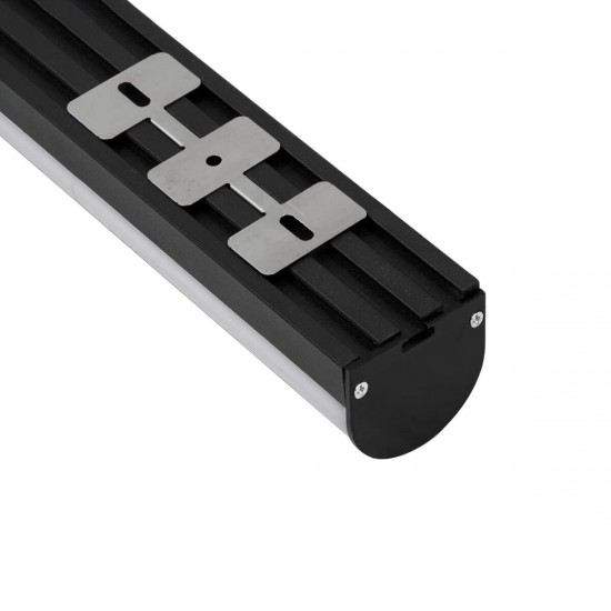 GloboStar® 70872-3M Επιφανειακό Προφίλ Αλουμινίου Μαύρο με Οβάλ Λευκό Οπάλ Κάλυμμα για έως 3 Σειρές Ταινίας LED Πατητό - Press On 3 Μέτρα GloboStar® 70872-3M Επιφανειακό Προφίλ Αλουμινίου Μαύρο με Οβάλ Λευκό Οπάλ Κάλυμμα για έως 3 Σειρές Ταινίας LED Πατητό - Press On 3 Μέτρα