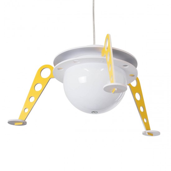 GloboStar® UFO 61581 Μοντέρνο Παδικό Κρεμαστό Φωτιστικό Οροφής Μονόφωτο 1 x E27 Κίτρινο & Μπλε PVC Φιγούρα Διαστημόπλοιο-Ούφο Φ58 x Υ24cm GloboStar® UFO 61581 Μοντέρνο Παδικό Κρεμαστό Φωτιστικό Οροφής Μονόφωτο 1 x E27 Κίτρινο & Μπλε PVC Φιγούρα Διαστημόπλοιο-Ούφο Φ58 x Υ24cm