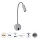 GloboStar® GOOSE 60877 Μοντέρνο Φωτιστικό Τοίχου - Απλίκα Ξενοδοχείου Bed Side LED 3W 300lm 36° AC 220-240V - Reading Light - Μ6.5 x Π15 x Υ24.5cm - Φυσικό Λευκό 4500K - Γκρι Ανθρακί GloboStar® GOOSE 60877 Μοντέρνο Φωτιστικό Τοίχου - Απλίκα Ξενοδοχείου Bed Side LED 3W 300lm 36° AC 220-240V - Reading Light - Μ6.5 x Π15 x Υ24.5cm - Φυσικό Λευκό 4500K - Γκρι Ανθρακί